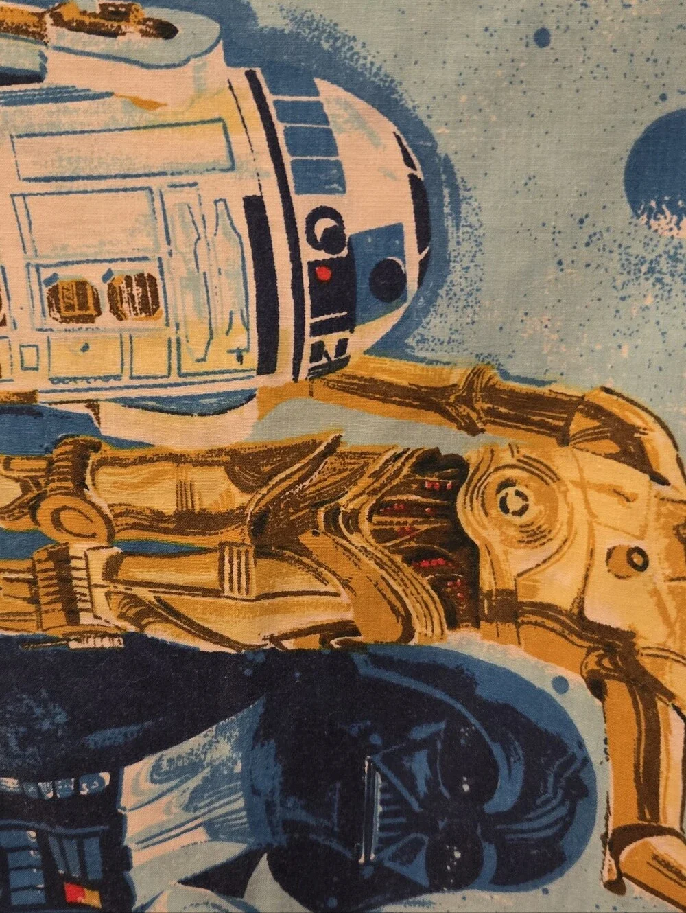 VINTAGE 1977 Star Wars Pillowcase Bibb Deadstock Mint Condition Unwashed Origina
